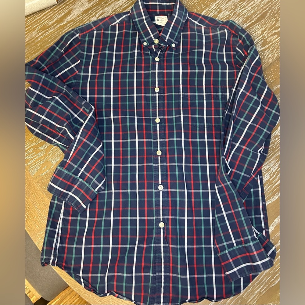 Men’s J. Crew Long Sleeve Button Up Sunwashed Oxford 100% cotton AM